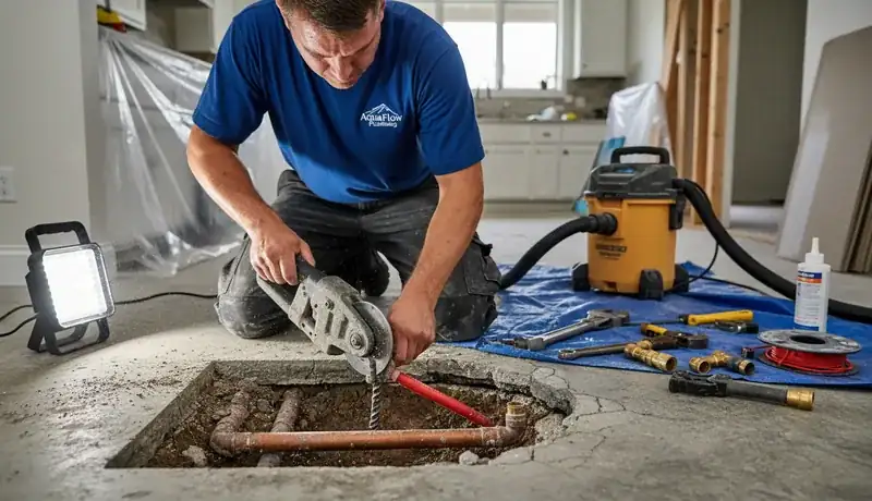 Slab Leak Repair services in Angier, 27501.