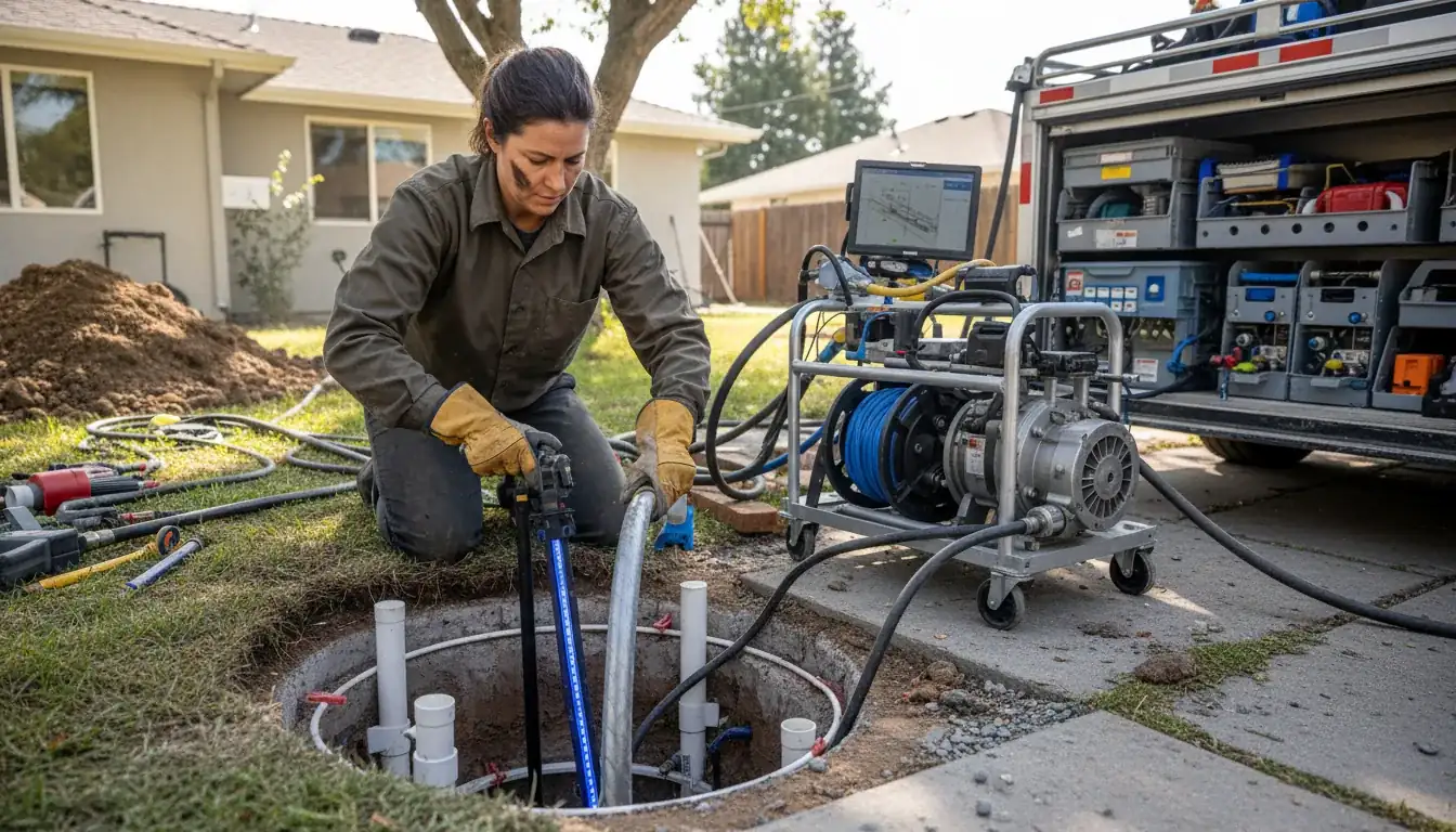 Trenchless Sewer Repair services in Apex, 27502.