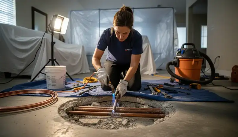 Slab Leak Repair services in Ash, 28420.