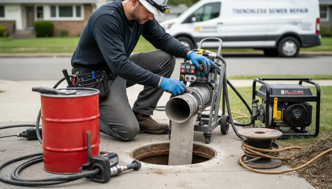 Trenchless Sewer Repair services in Cary, 27518.