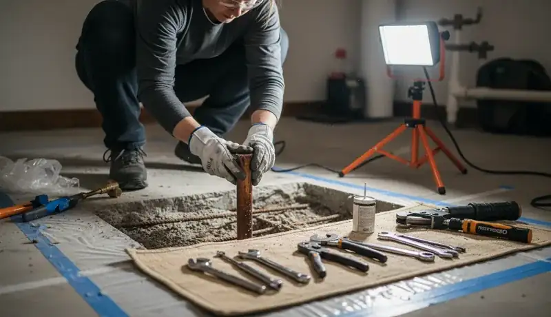 Slab Leak Repair services in Charlotte, 28214.