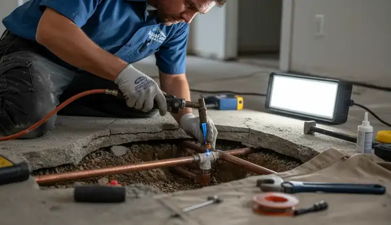 Slab Leak Repair services in Charlotte, 28217.