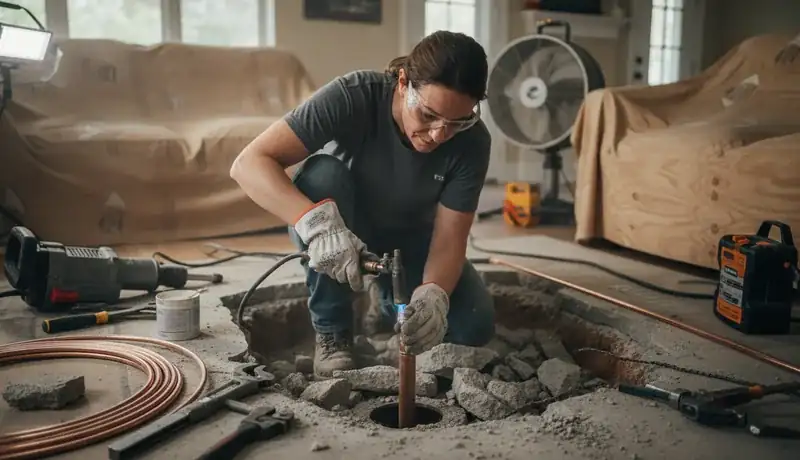 Slab Leak Repair services in Durham, 27708.