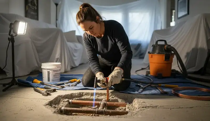 Slab Leak Repair services in Fuquay Varina, 27526.