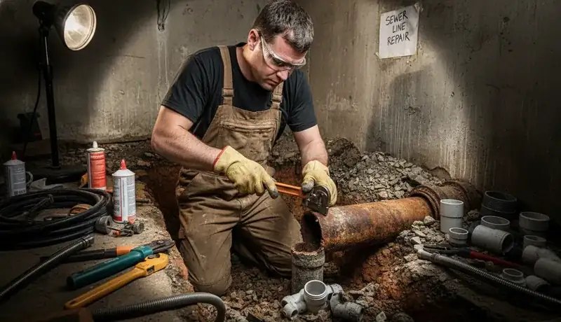 Sewer Line Repair services in Moncure, 27559.