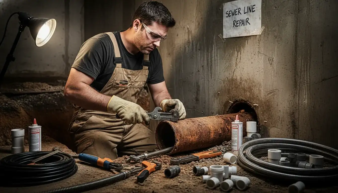 Sewer Line Repair services in Newton, MA.