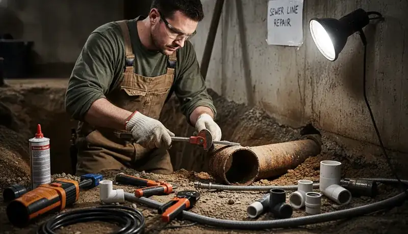 Sewer Line Repair services in Olivia, 28368.