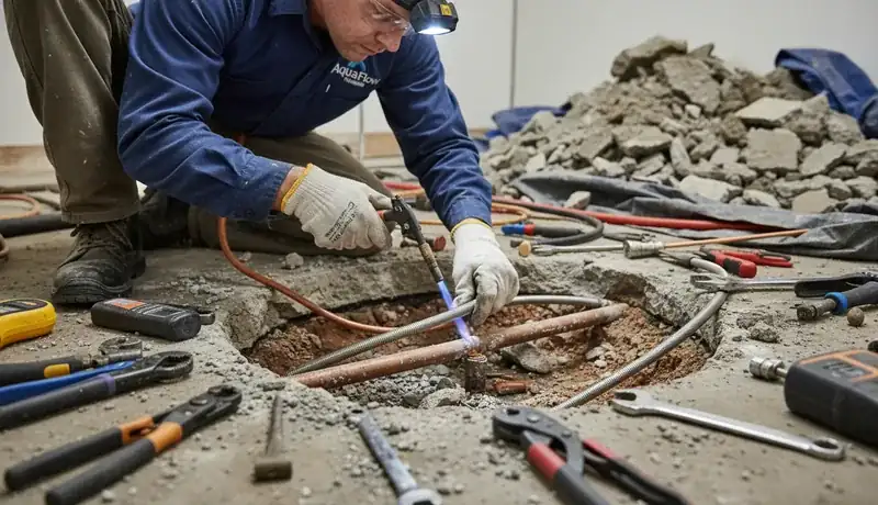 Slab Leak Repair services in Raleigh, 27608.