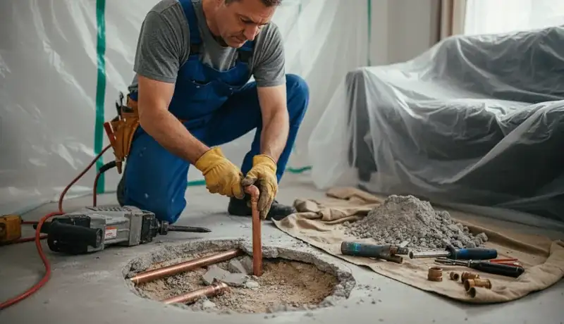 Slab Leak Repair services in Raleigh, 27611.