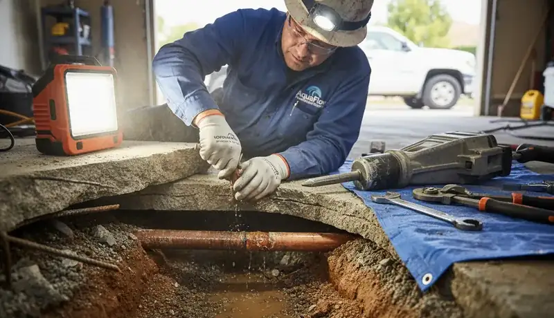 Slab Leak Repair services in Raleigh, 27614.