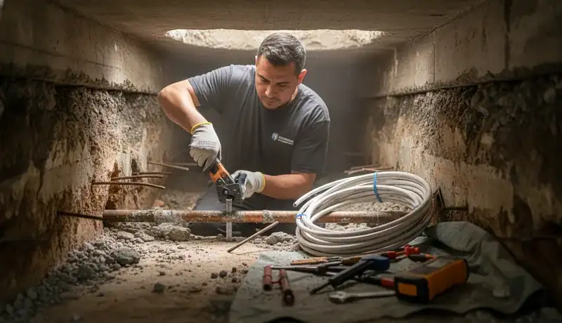 Slab Leak Repair services in Raleigh, 27635.