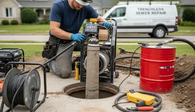 Trenchless Sewer Repair services in Raleigh, 27635.