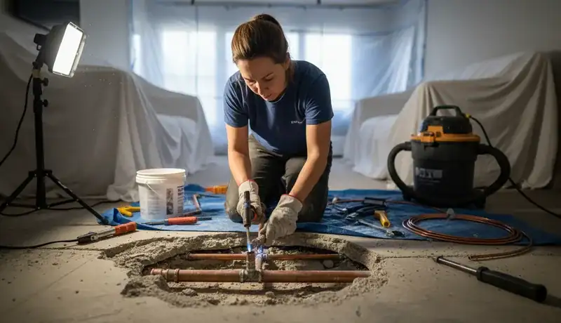 Slab Leak Repair services in Raleigh, 27668.