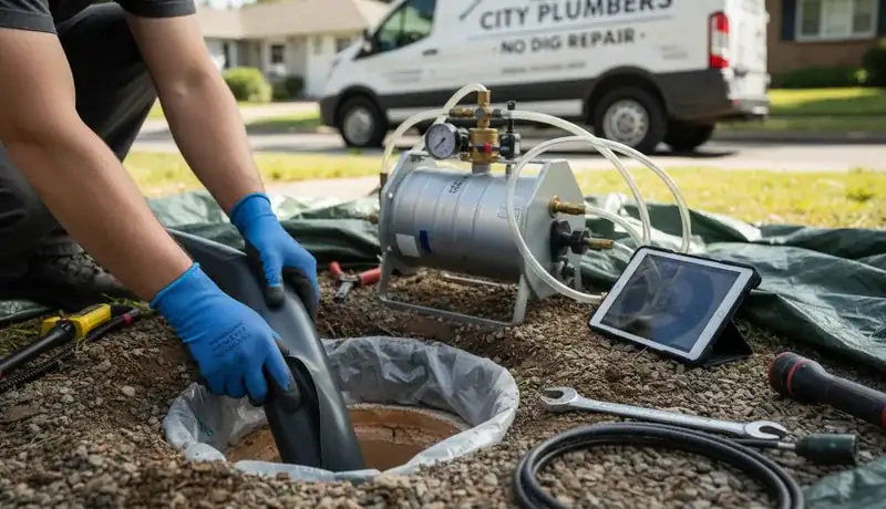 Trenchless Sewer Repair services in Raleigh, 27675.