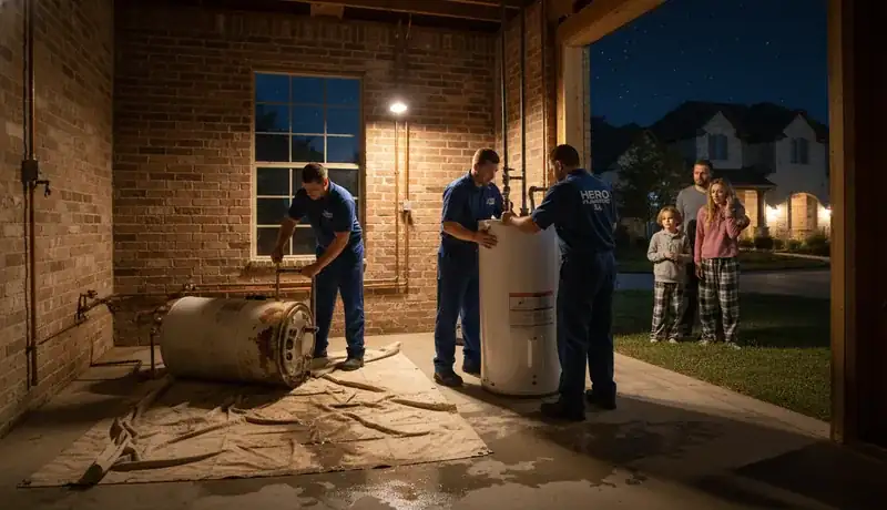 Hero Plumbers SA - late-night-water-heater-failure-and-replacement-in-alamo-heights